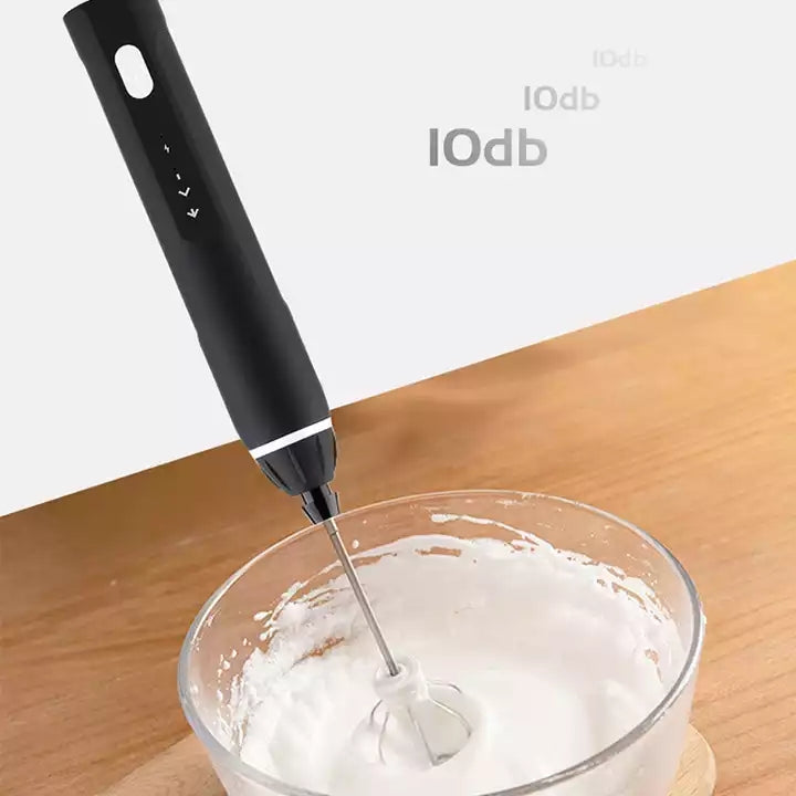 EKWAN Studio Rechargeable Electric Milk Frother – USB-C Coffee Frother with Dual Whisks