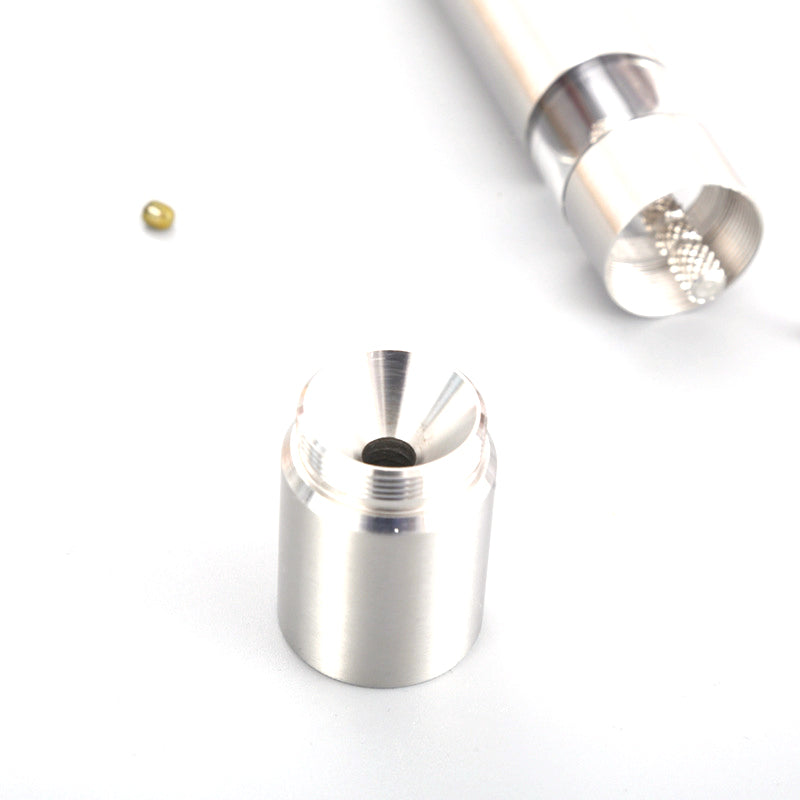 EKWAN Studio Premium Stainless Steel Salt & Pepper Grinder – One-Hand Push Refillable Spice Mill with Adjustable Ceramic Grinding Core for Salt, Pepper & Spices